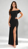 Off The Shoulder Backless Wedding Guest Formal Evening Dresses