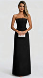 Satin Prom Dresses for Teens Strapless Formal Evening Gown