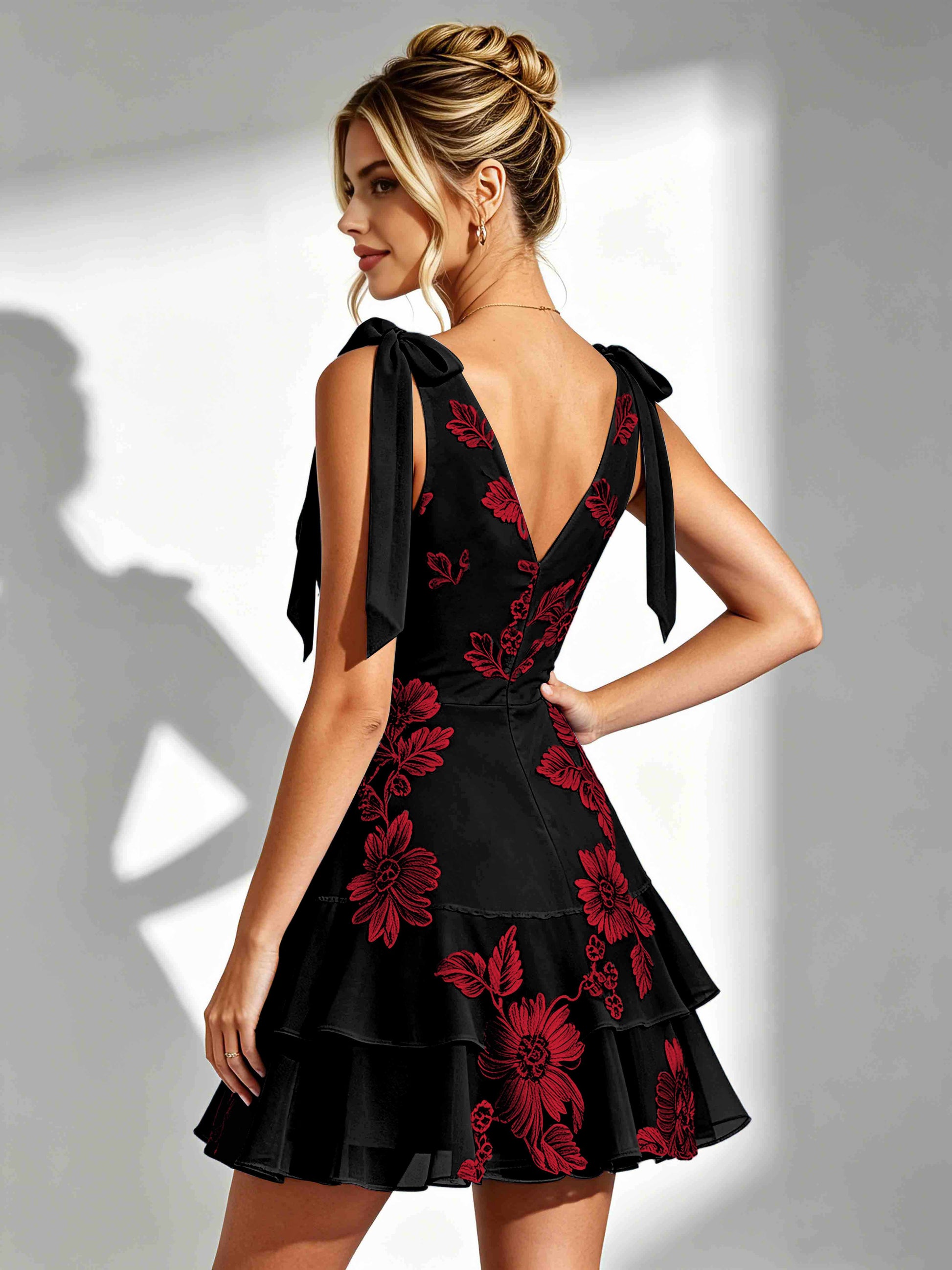 Embroidery Mesh Homecoming Dresses for Teen Formal Party Gown