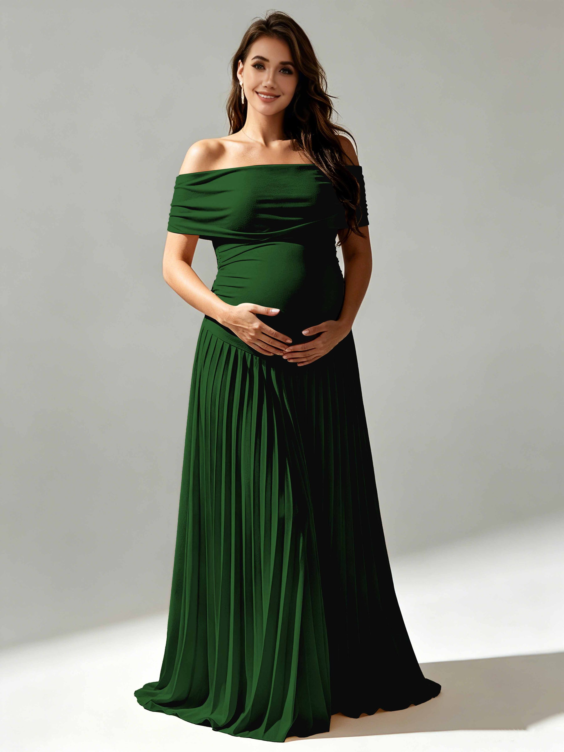 Off The Shoulder Spandex Maternity Dresses for Photoshoot