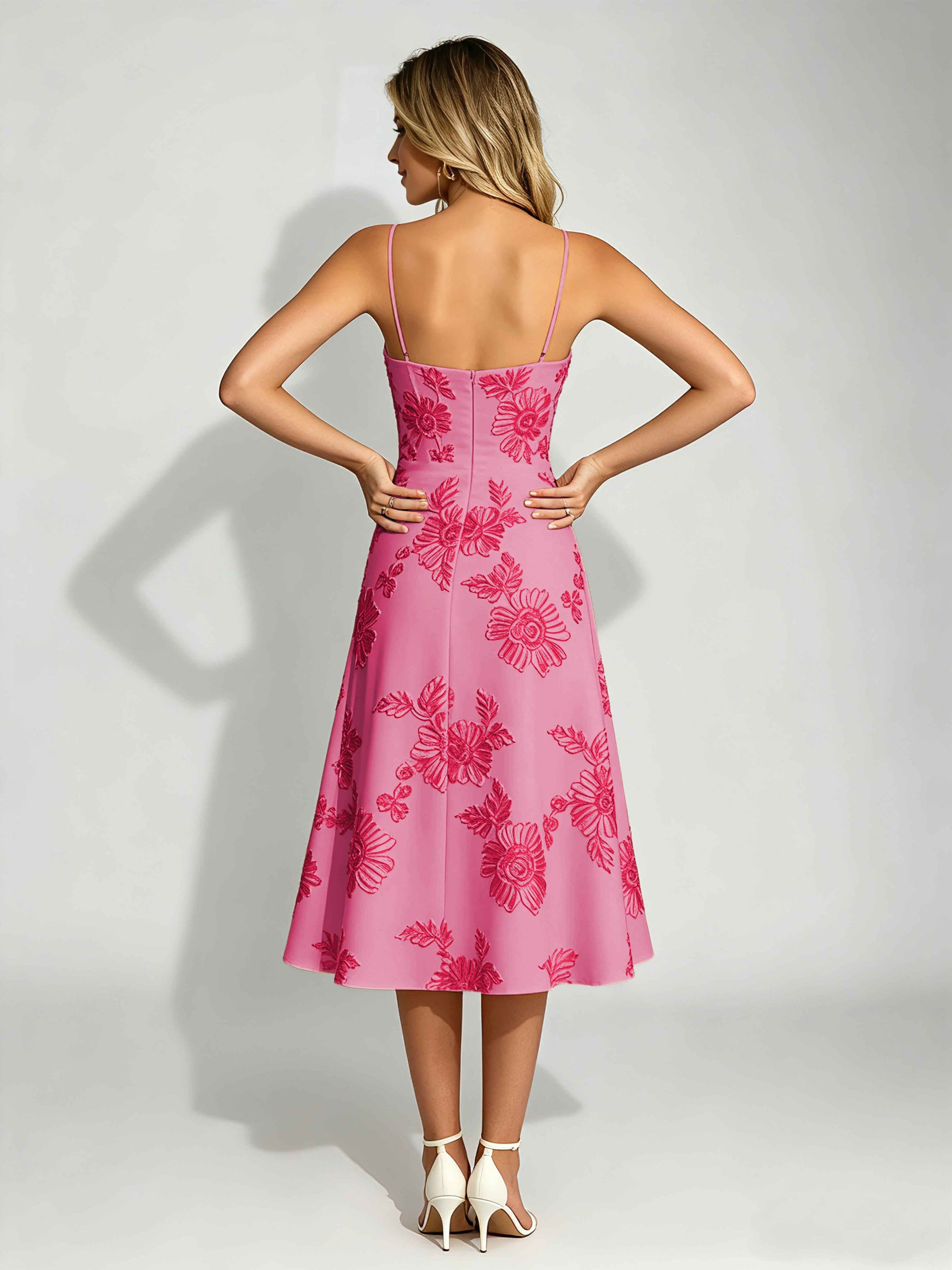 Embroidery Prom Dresses for Women Spaghetti Straps Formal Dress