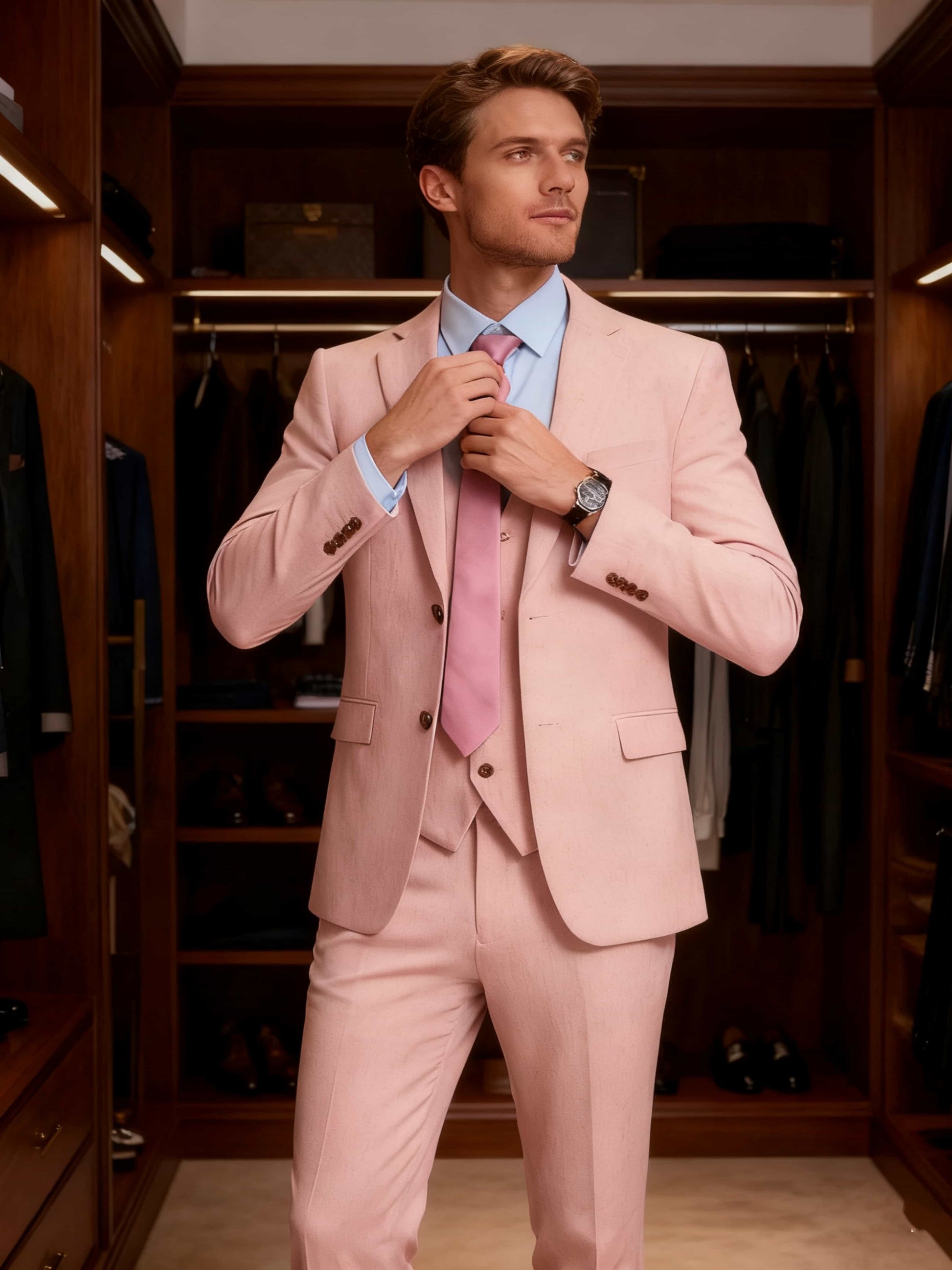 Men's Wedding Suit 3 Pieces Single Breasted Event Suits