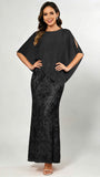 Mermaid Sequin Mother of The Bride Dress with Chiffon Cape