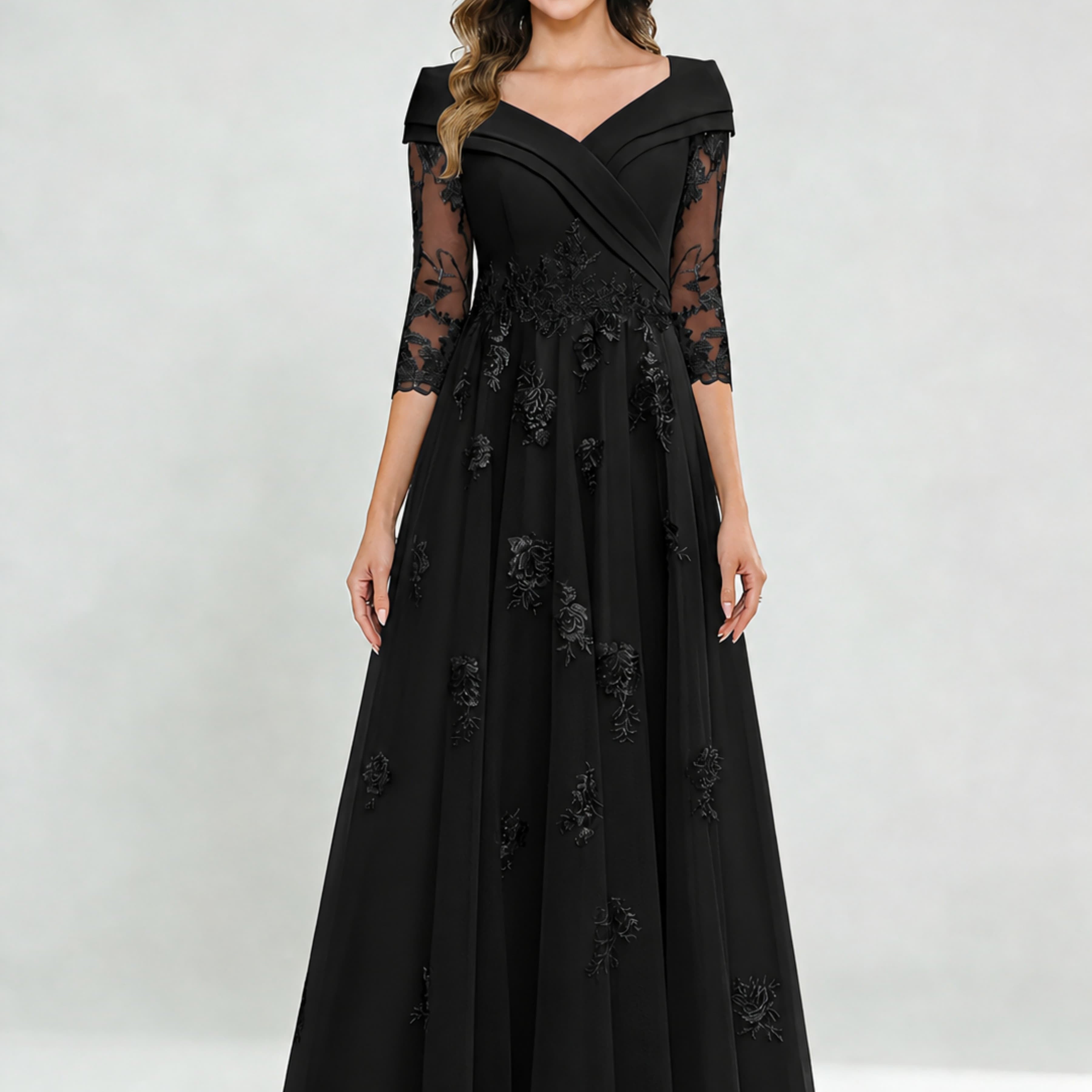 Tulle Chiffon Dressy Mother of The Bride Dresses for Women