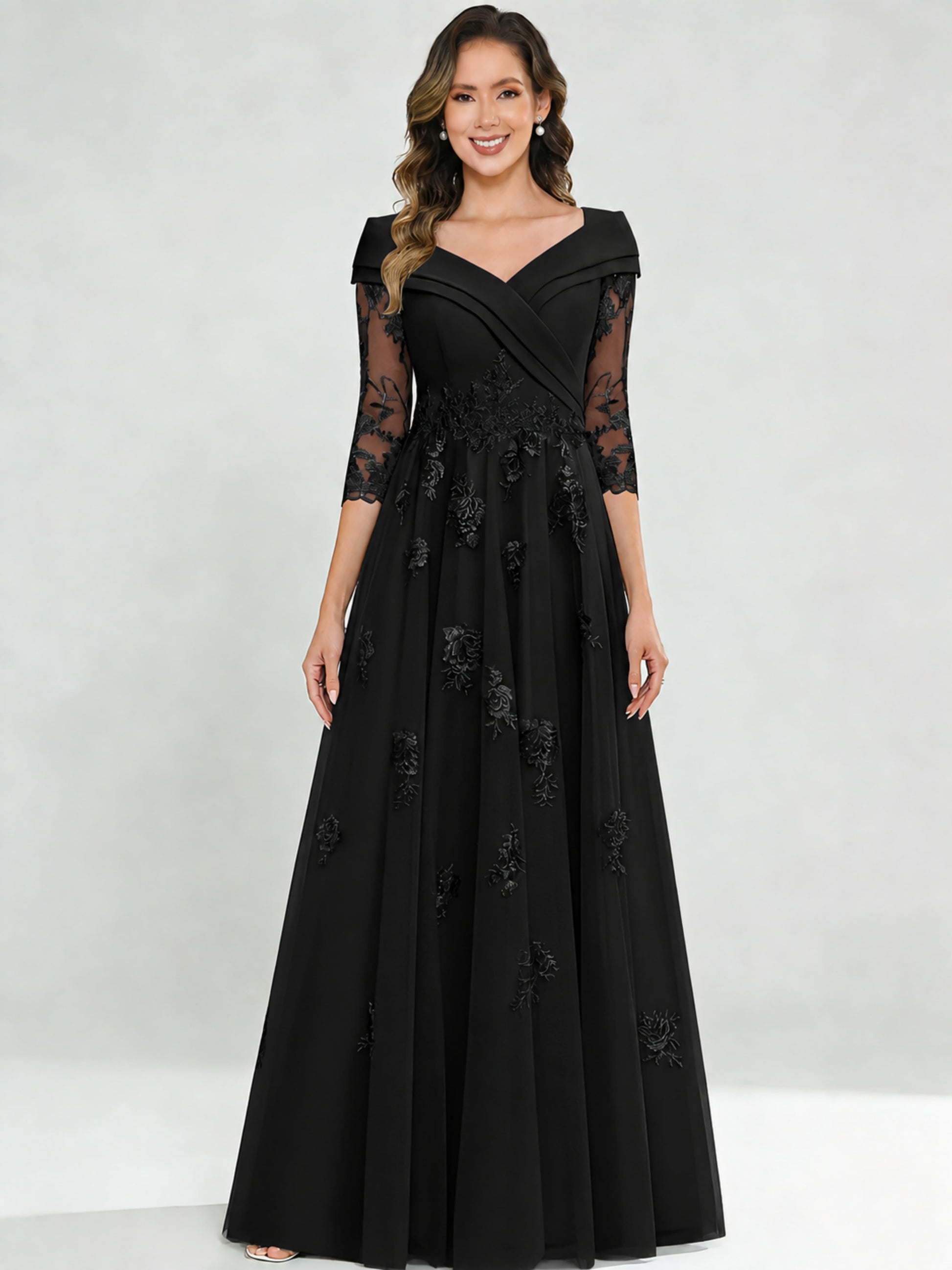 Tulle Chiffon Dressy Mother of The Bride Dresses for Women