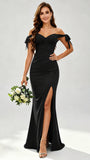 Elegant Off The Shoulder Chiffon Mermaid Formal Bridesmaid Dresses