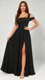 One Shoulder Chiffon Pleated Bridesmaid Dresses for Wedding