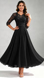 Lace Appliques Chiffon Dressy Mother of The Bride Dresses