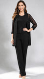 3 Pieces Mother of The Bride Pantsuits Formal Dressy Outfit