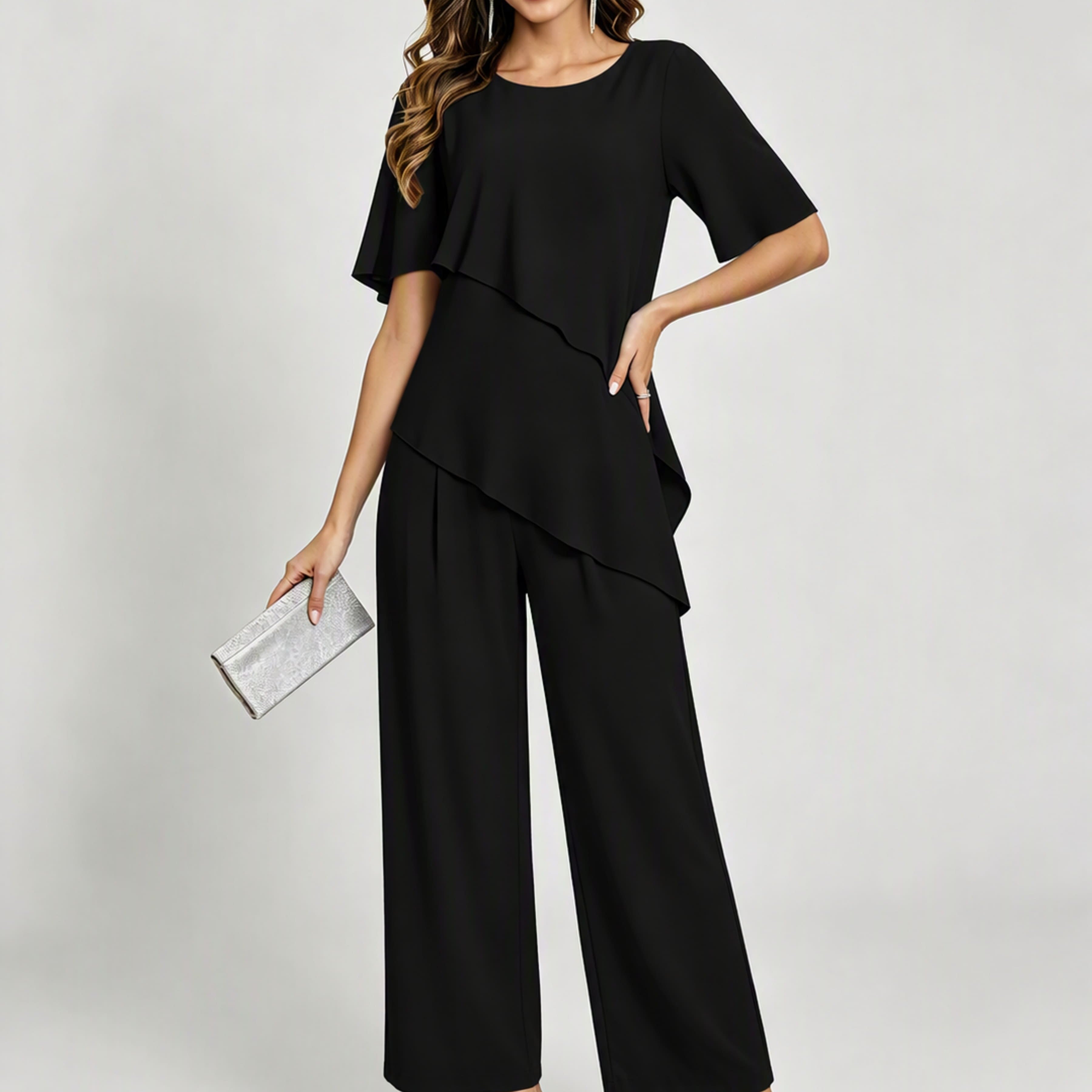 2 Pieces Mother of The Bride Pant Suits for Women Wedding