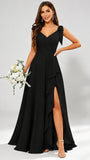 V-Neck Chiffon Bridesmaid Dresses
