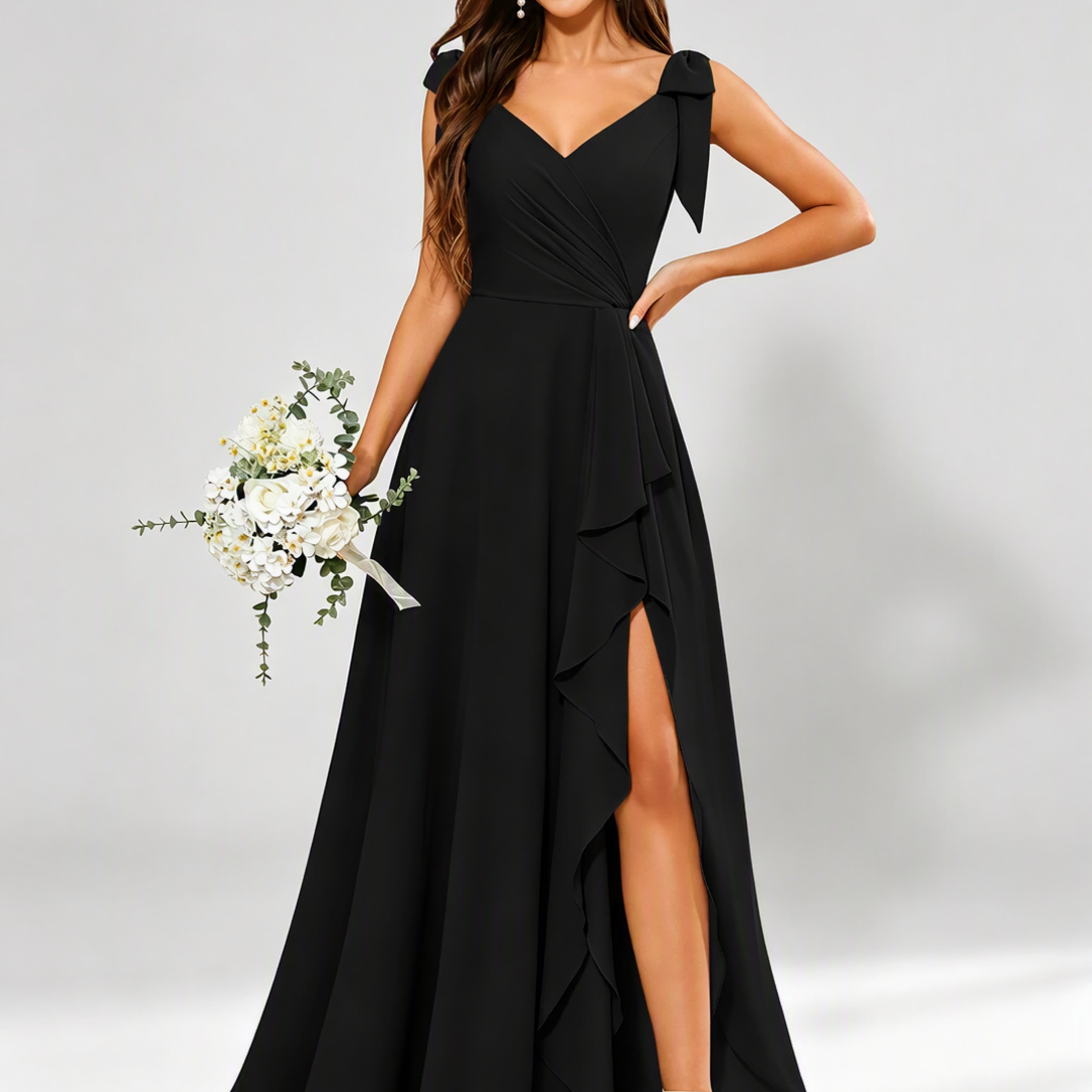 V-Neck Chiffon Bridesmaid Dresses