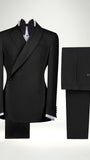 Refined Trim Detail Men's 2 Pieces Shawl Lapel Suit for Elegant Occasions