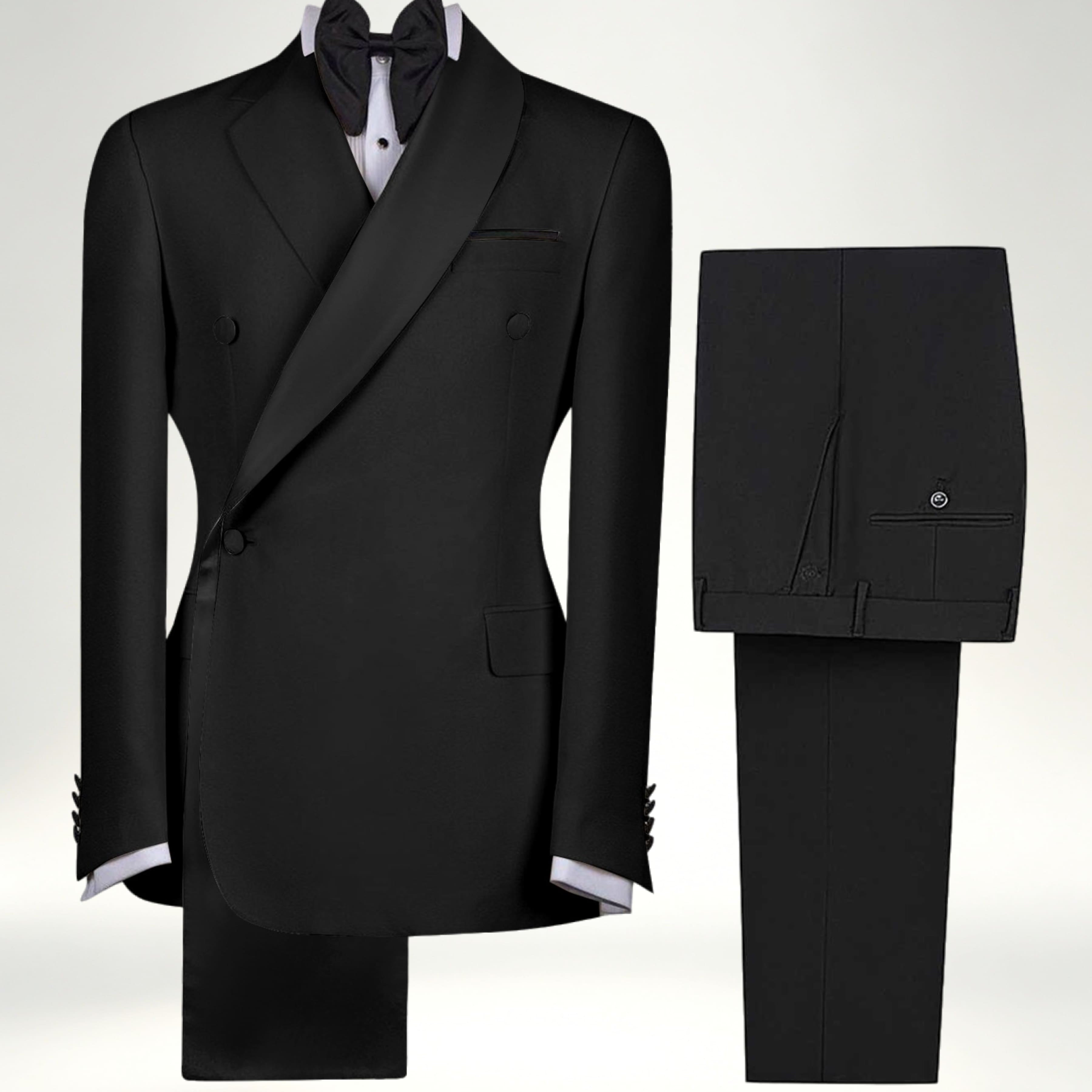 Refined Trim Detail Men's 2 Pieces Shawl Lapel Suit for Elegant Occasions