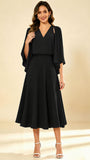 A-Line Chiffon 3 Pieces Dressy Mother of The Bride Dresses