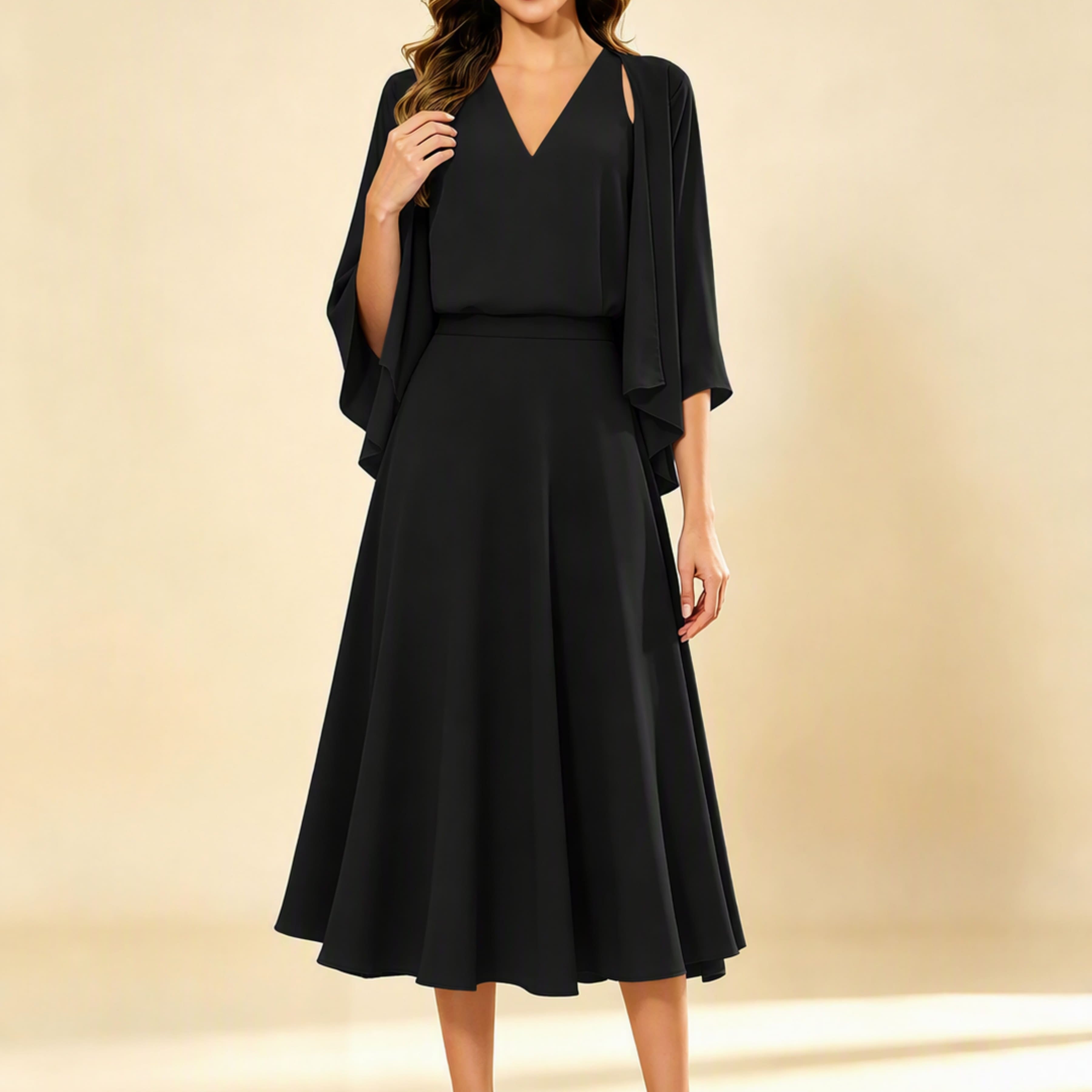 A-Line Chiffon 3 Pieces Dressy Mother of The Bride Dresses