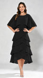 Chiffon Tiered Mother of The Bride Dress for Women Wedding