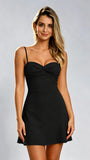 Spaghetti Straps Sweetheart Neck Backless Chiffon Homecoming Dresses