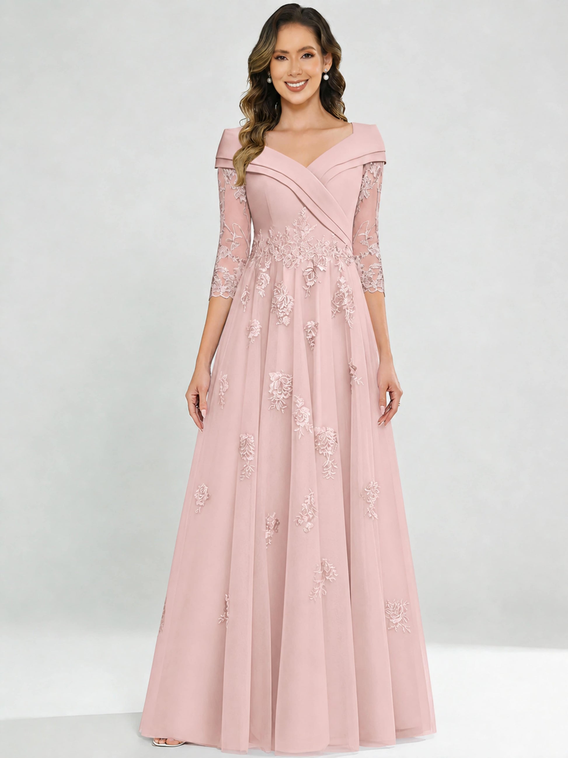 Tulle Chiffon Dressy Mother of The Bride Dresses for Women