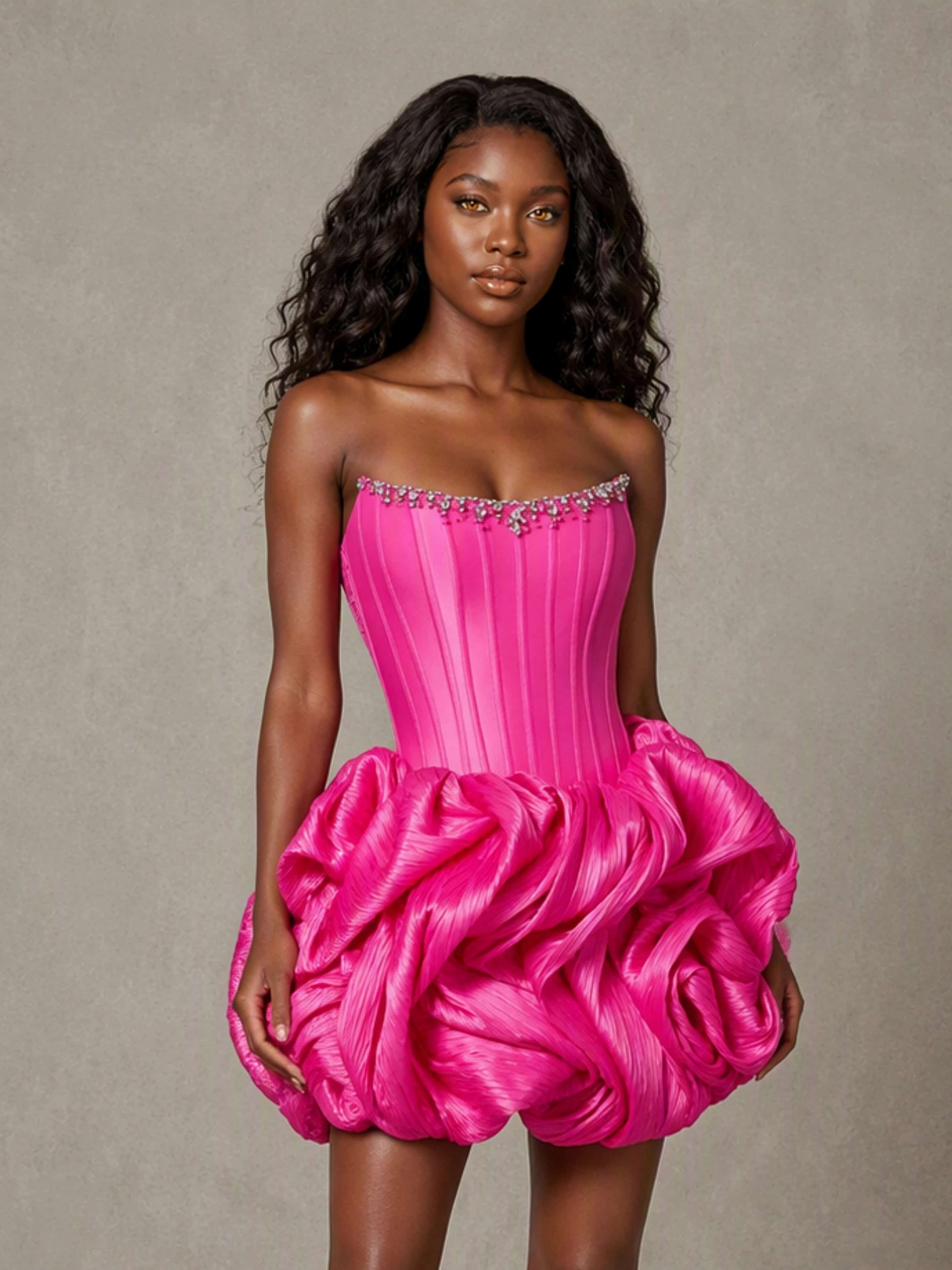3D Flower Satin Corset Mini Homecoming Dresses for Party Birthday