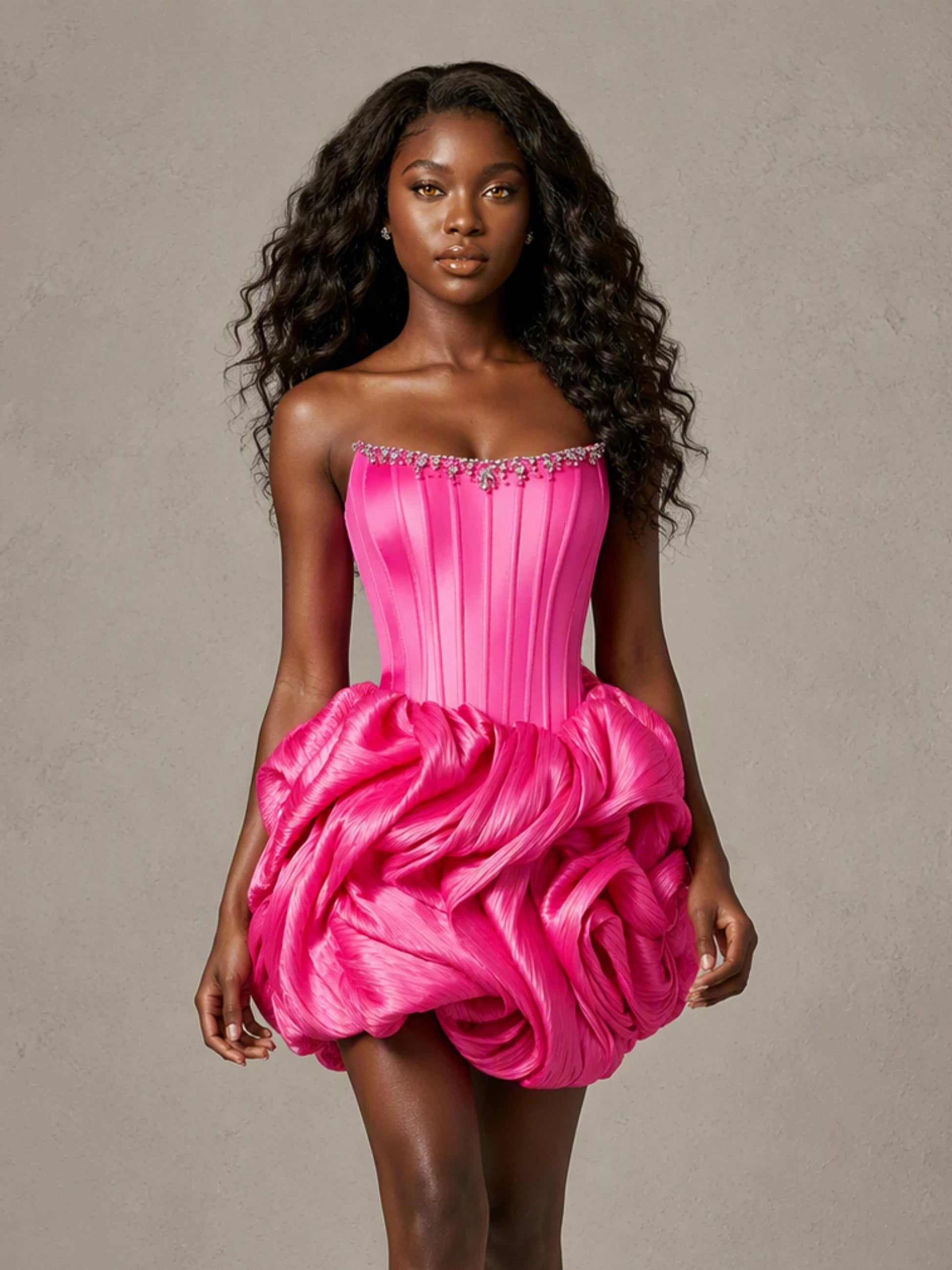 3D Flower Satin Corset Mini Homecoming Dresses for Party Birthday