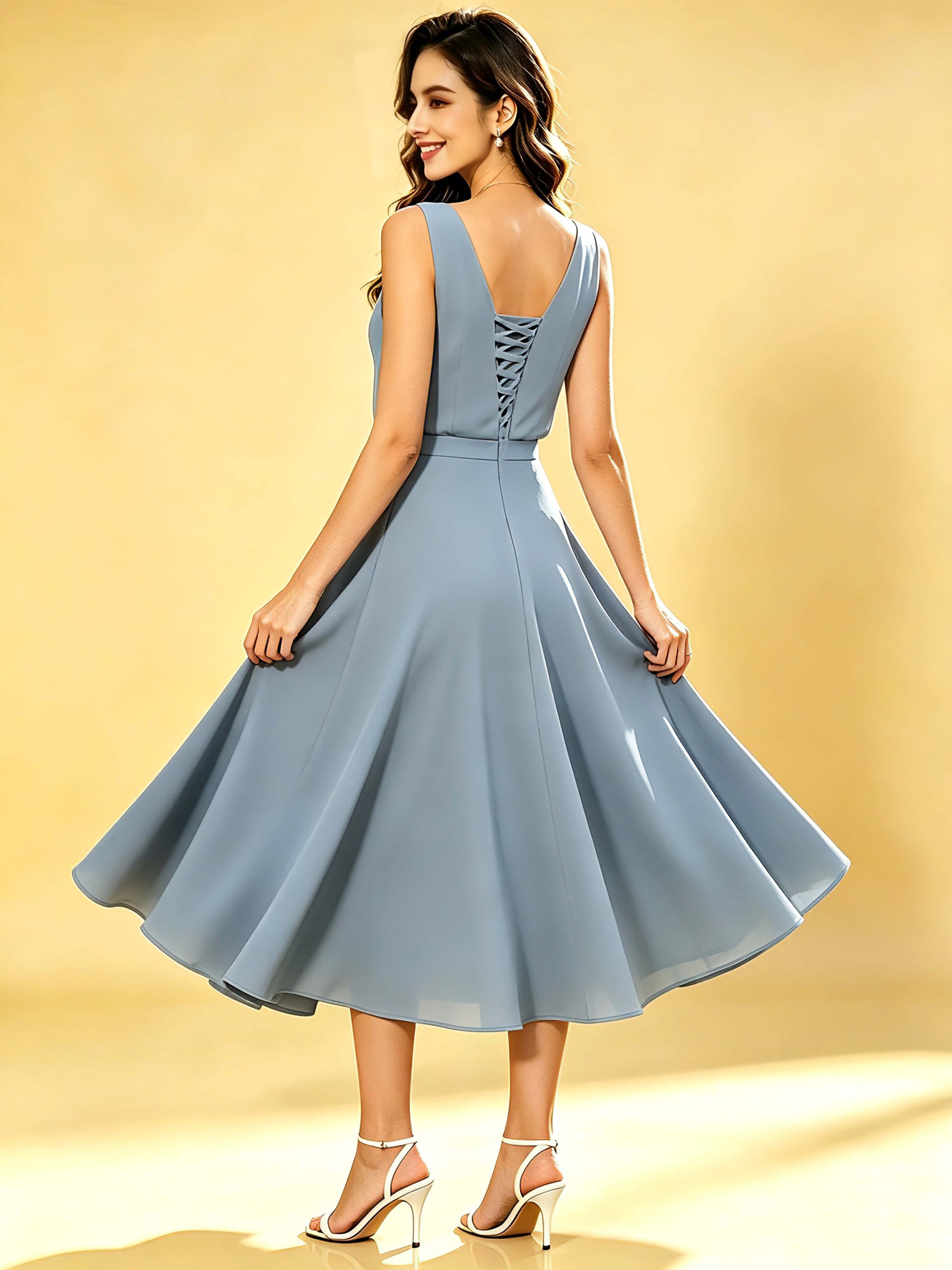 A-Line Chiffon 3 Pieces Dressy Mother of The Bride Dresses