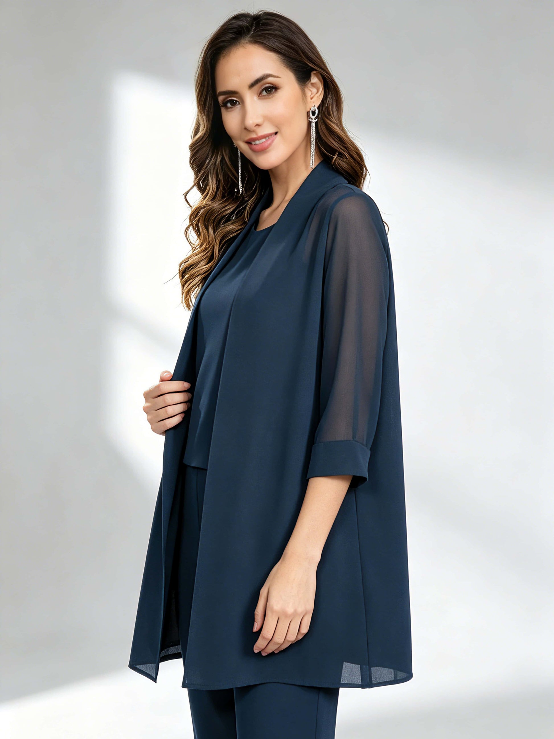 3 Pieces Mother of The Bride Pantsuits Formal Dressy Outfit