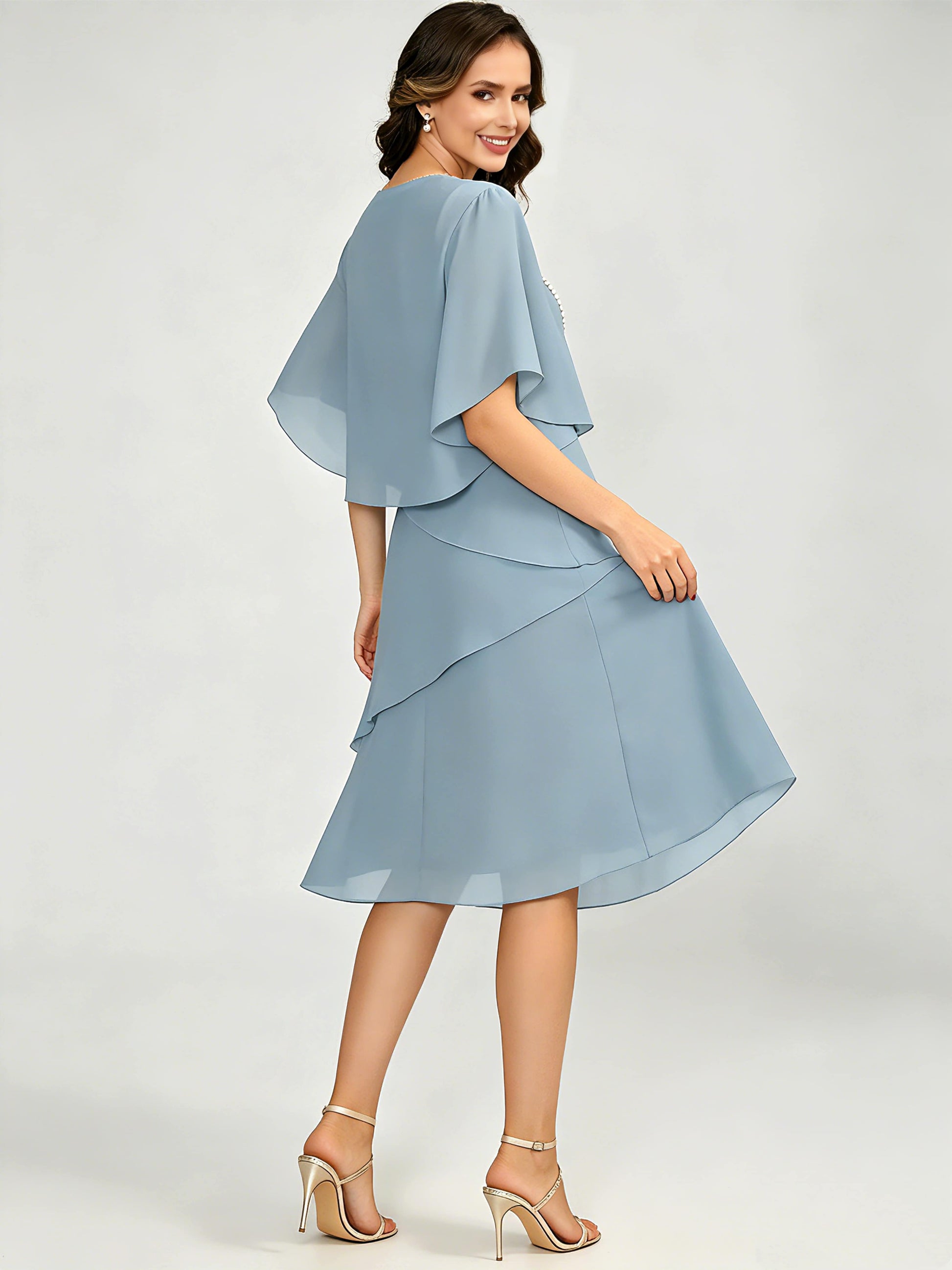 Tiered 2 Pieces Mother of The Bride Dresses with Jacket
