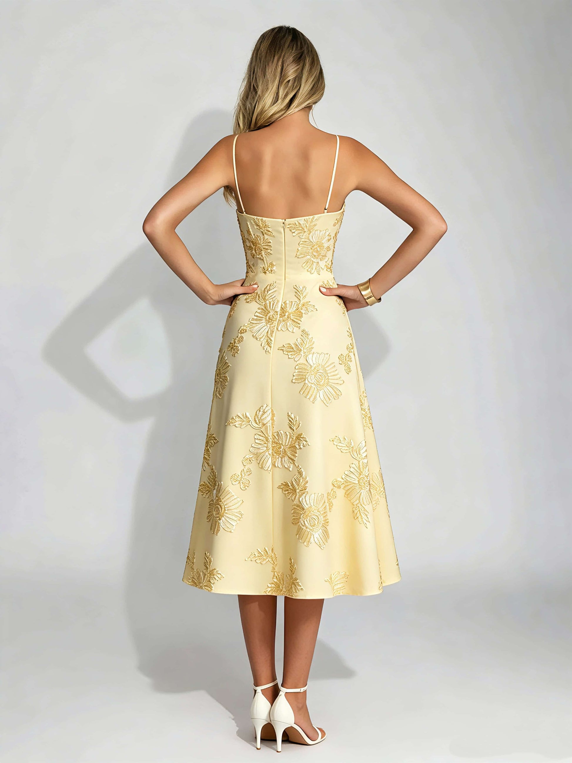 Embroidery Prom Dresses for Women Spaghetti Straps Formal Dress