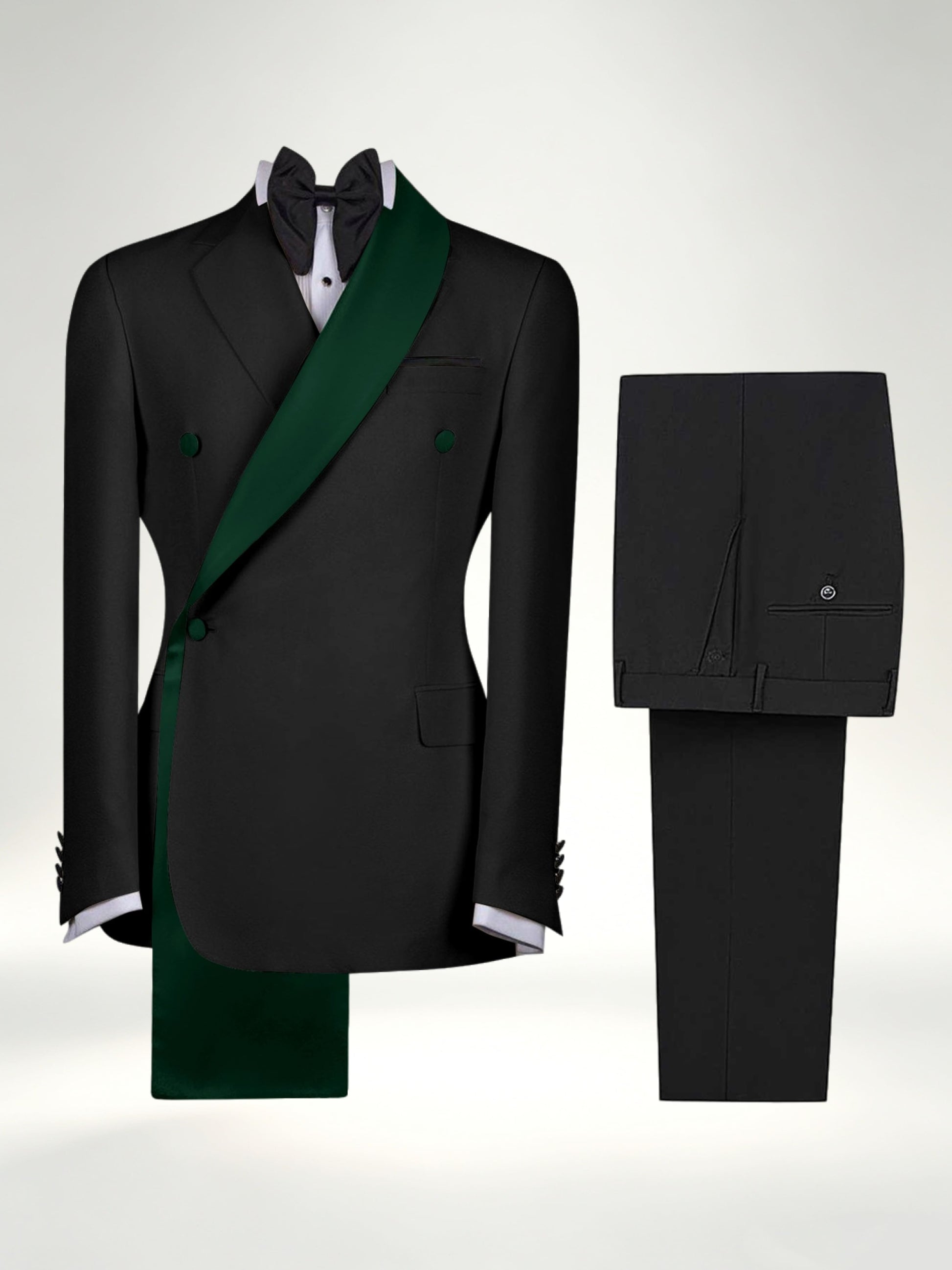 Refined Trim Detail Men's 2 Pieces Shawl Lapel Suit for Elegant Occasions