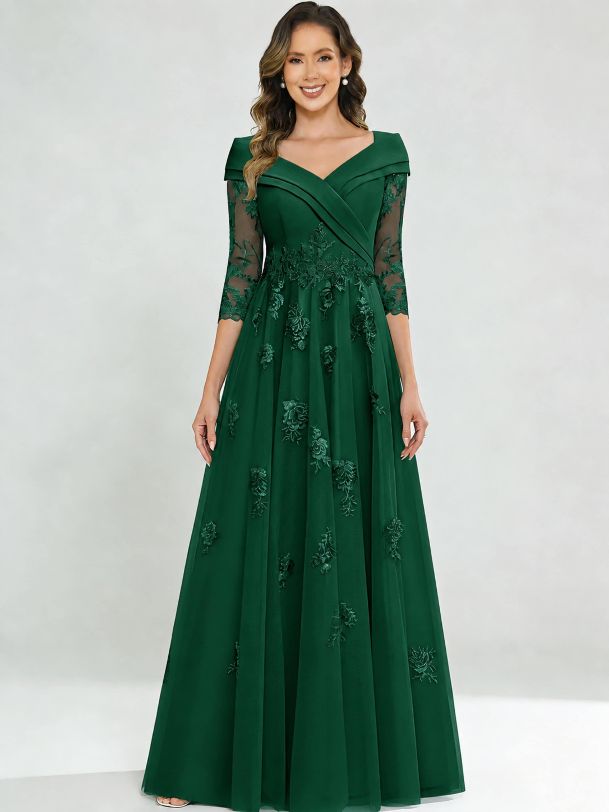 Tulle Chiffon Dressy Mother of The Bride Dresses for Women