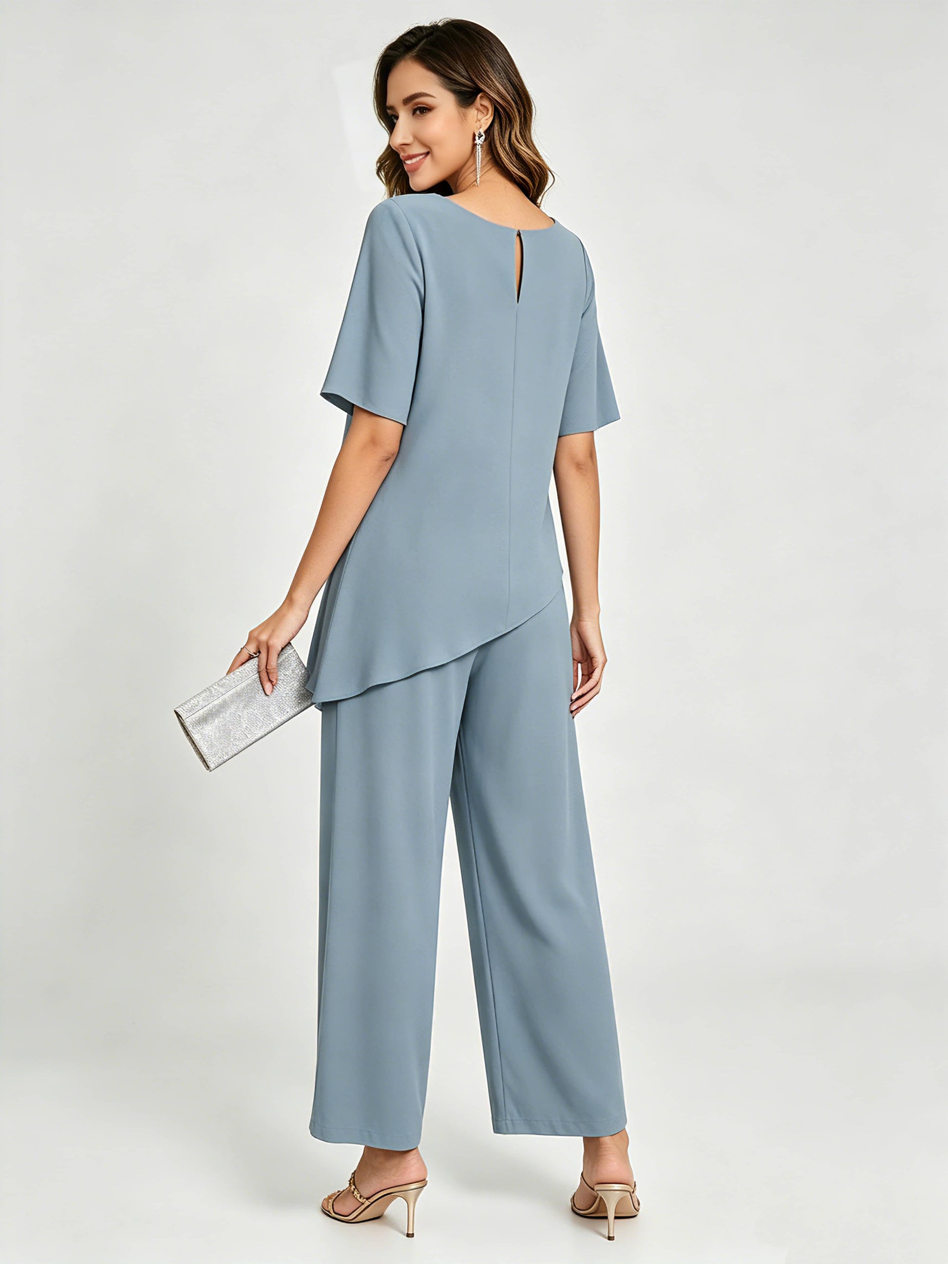 2 Pieces Mother of The Bride Pant Suits for Women Wedding
