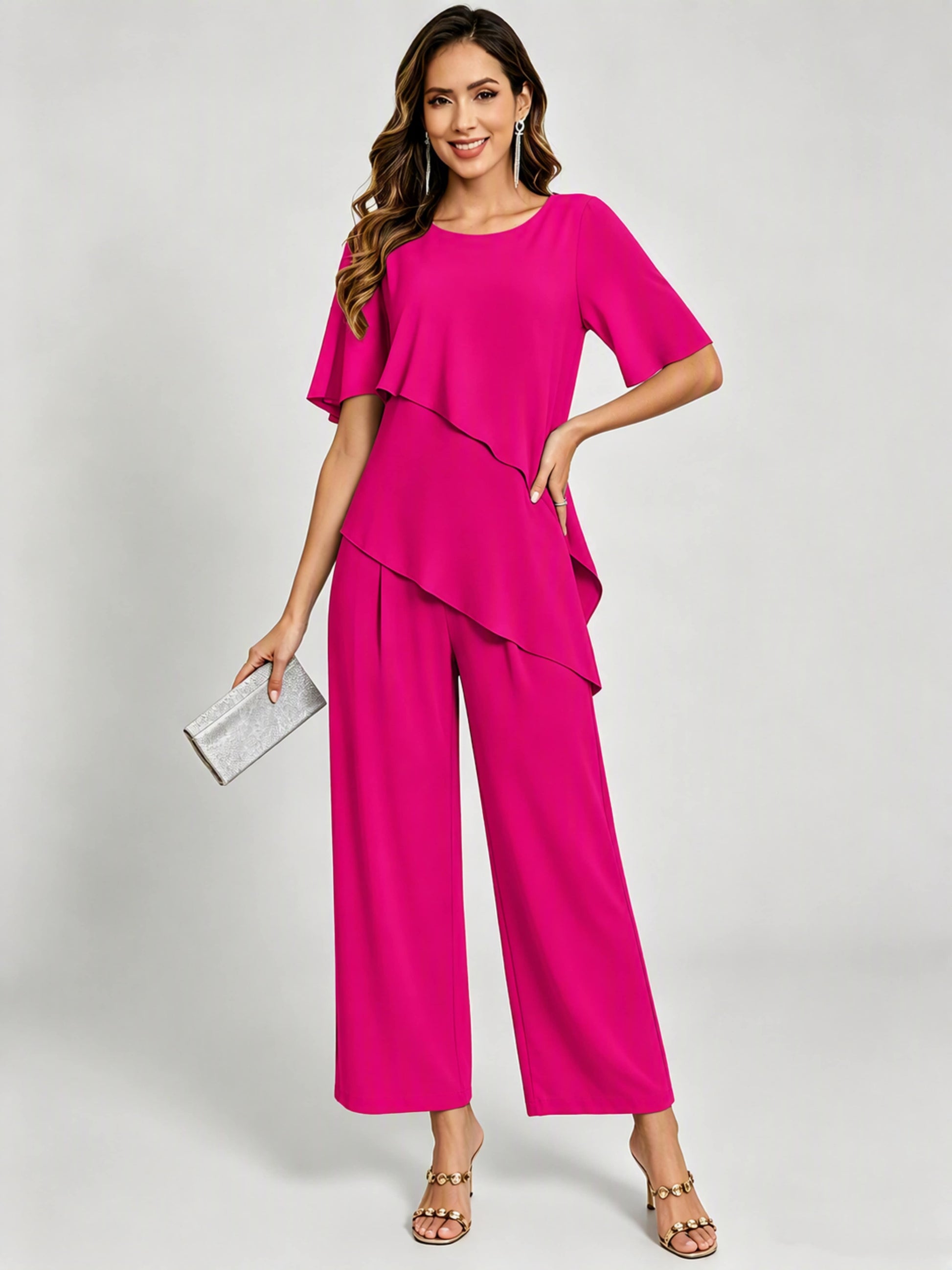 2 Pieces Mother of The Bride Pant Suits for Women Wedding