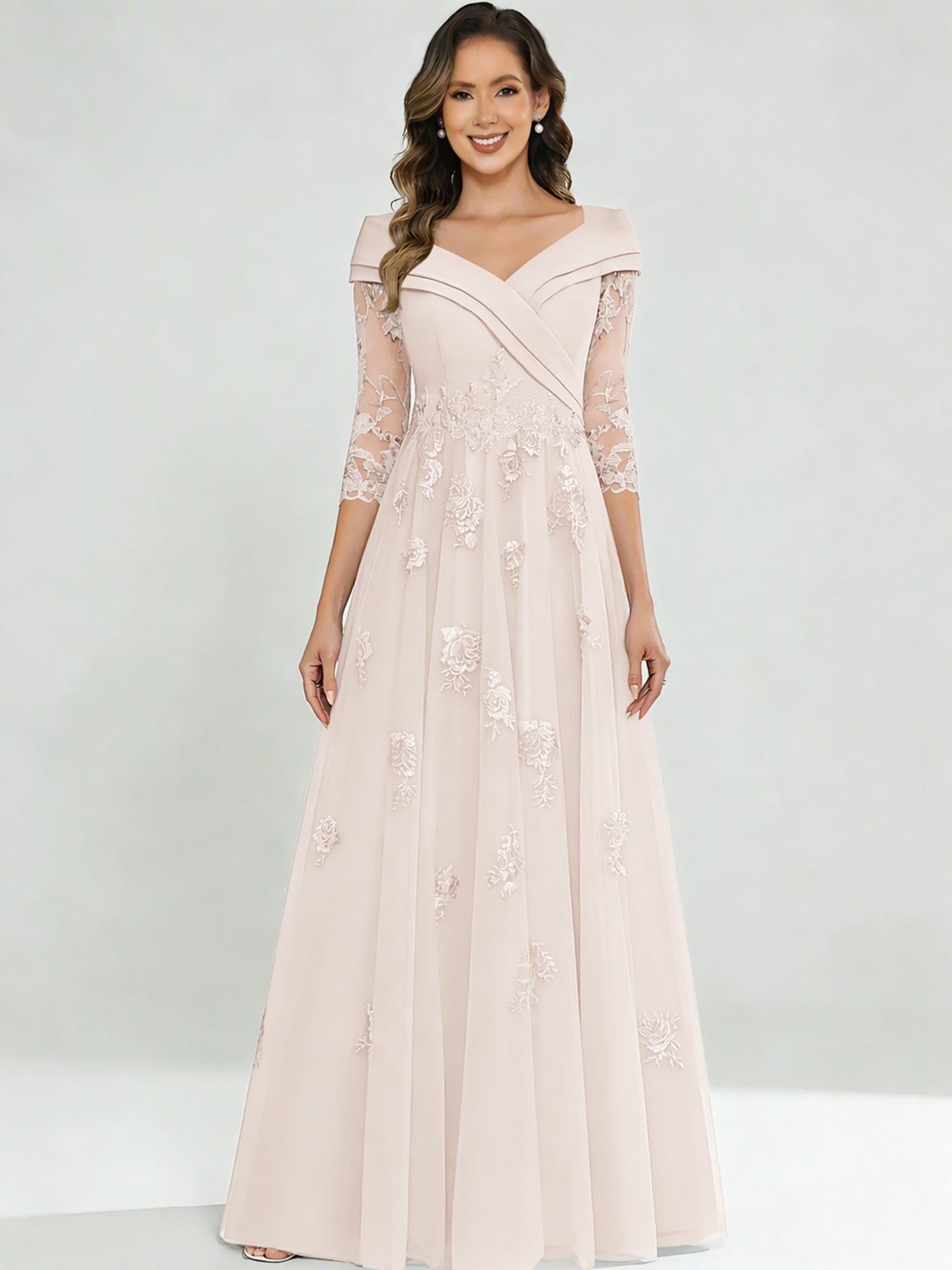 Tulle Chiffon Dressy Mother of The Bride Dresses for Women