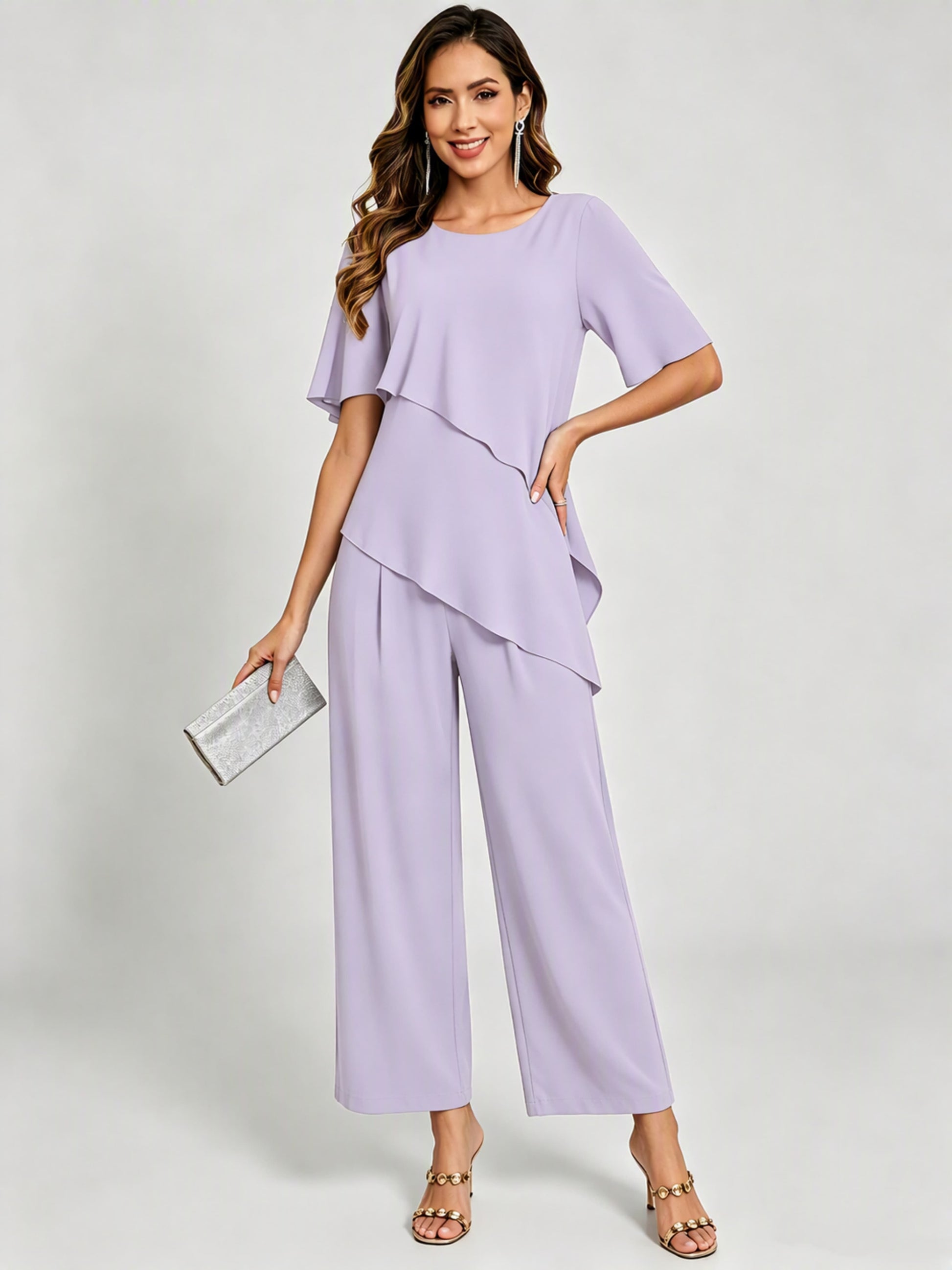 2 Pieces Mother of The Bride Pant Suits for Women Wedding