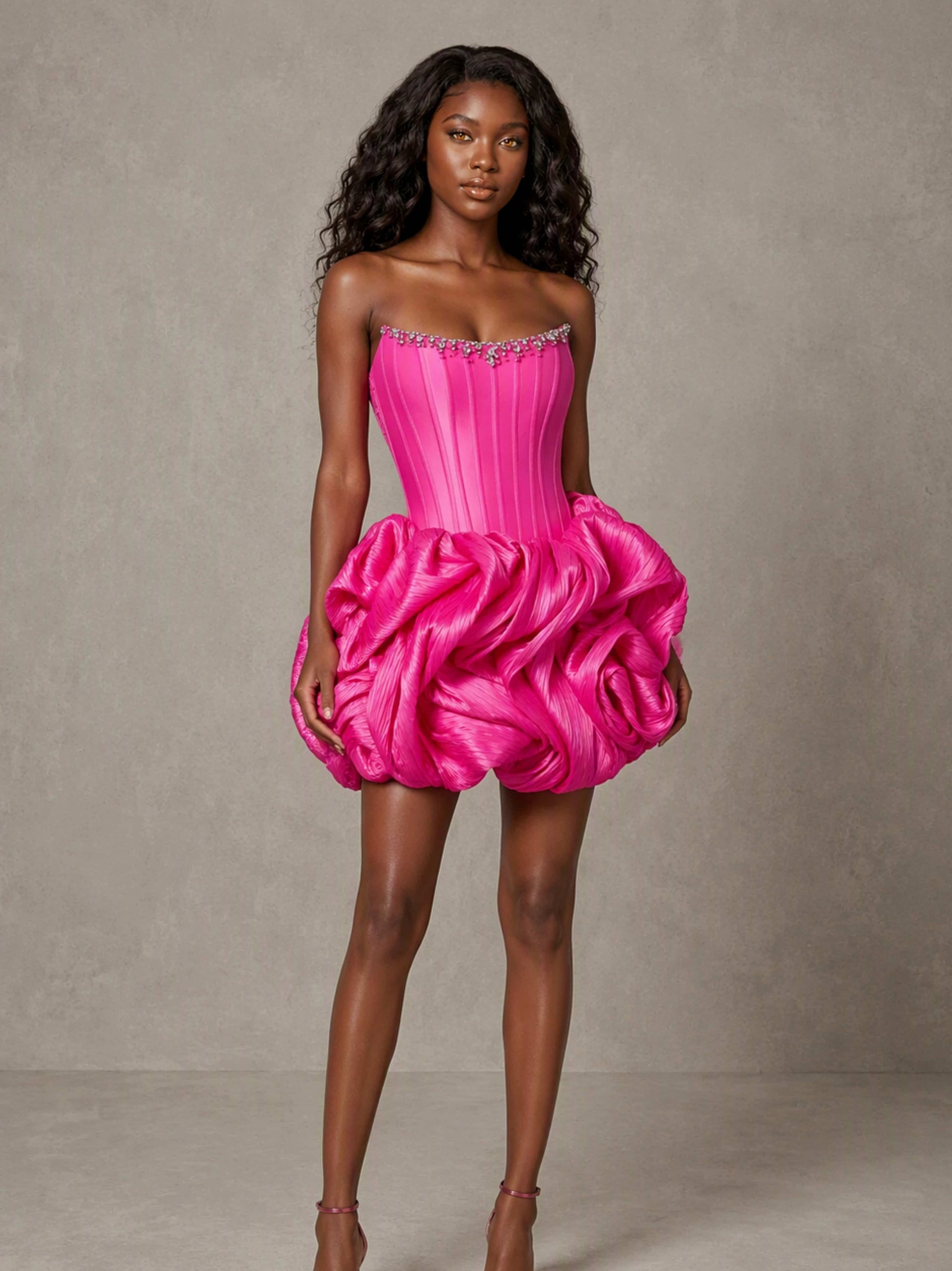 3D Flower Satin Corset Mini Homecoming Dresses for Party Birthday