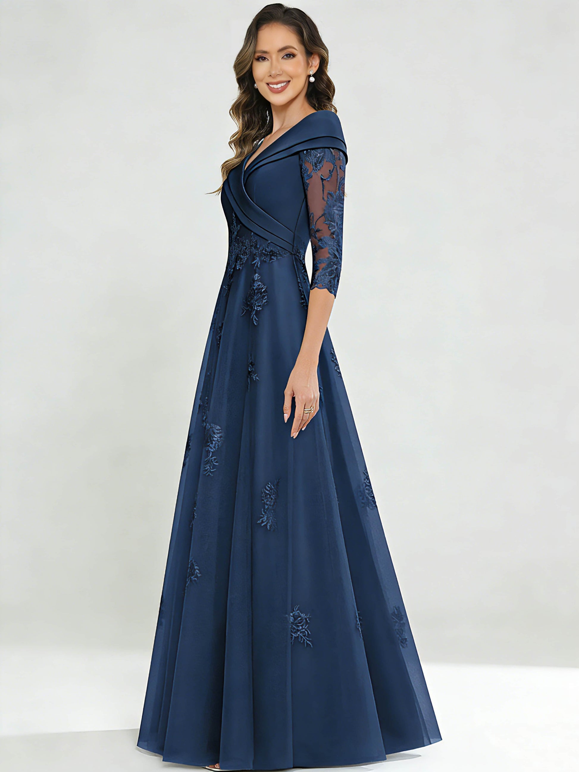 Tulle Chiffon Dressy Mother of The Bride Dresses for Women