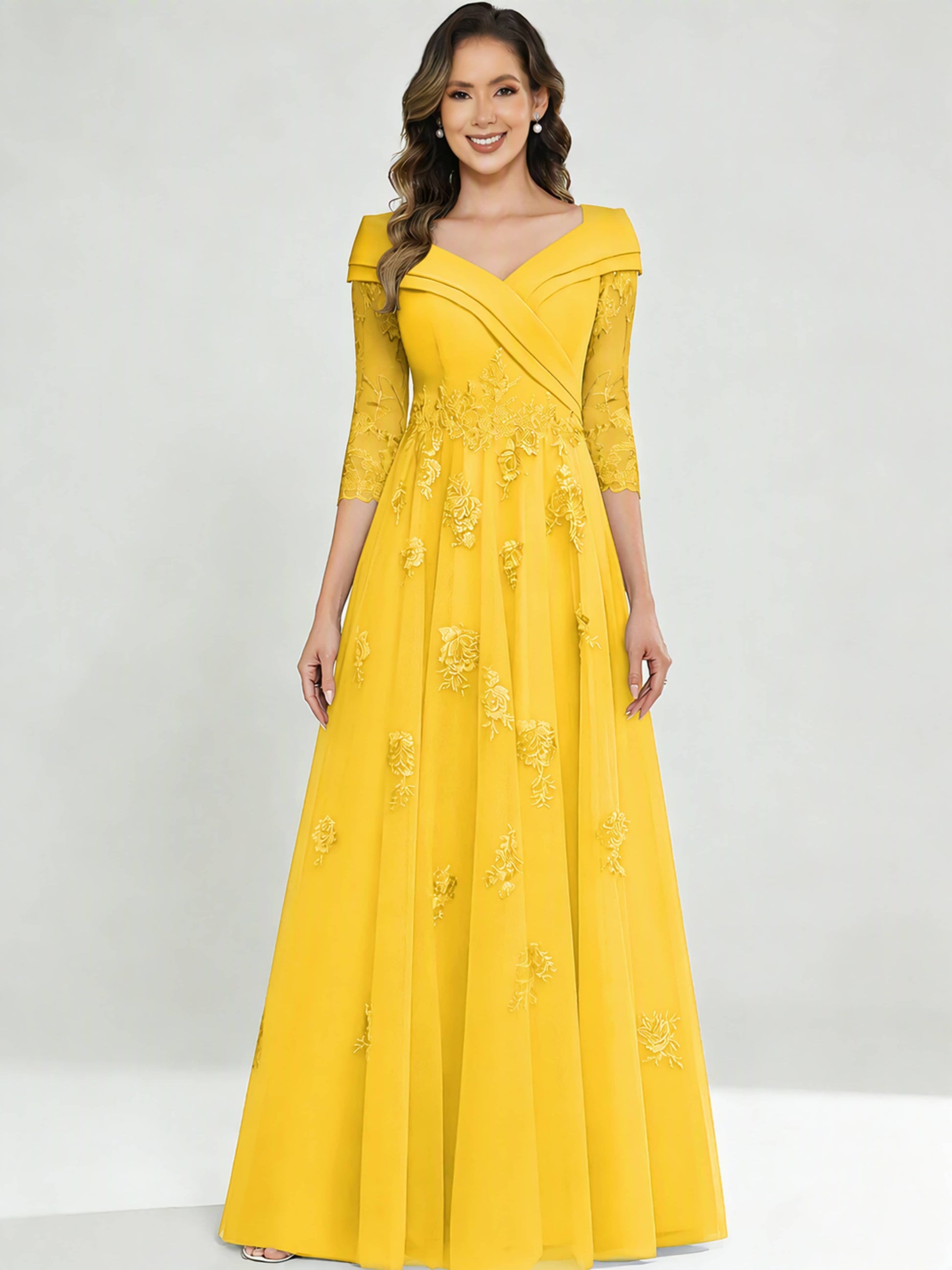 Tulle Chiffon Dressy Mother of The Bride Dresses for Women
