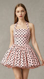 Satin Bubble Homecoming Dresses for Teens Halter Mini Gown
