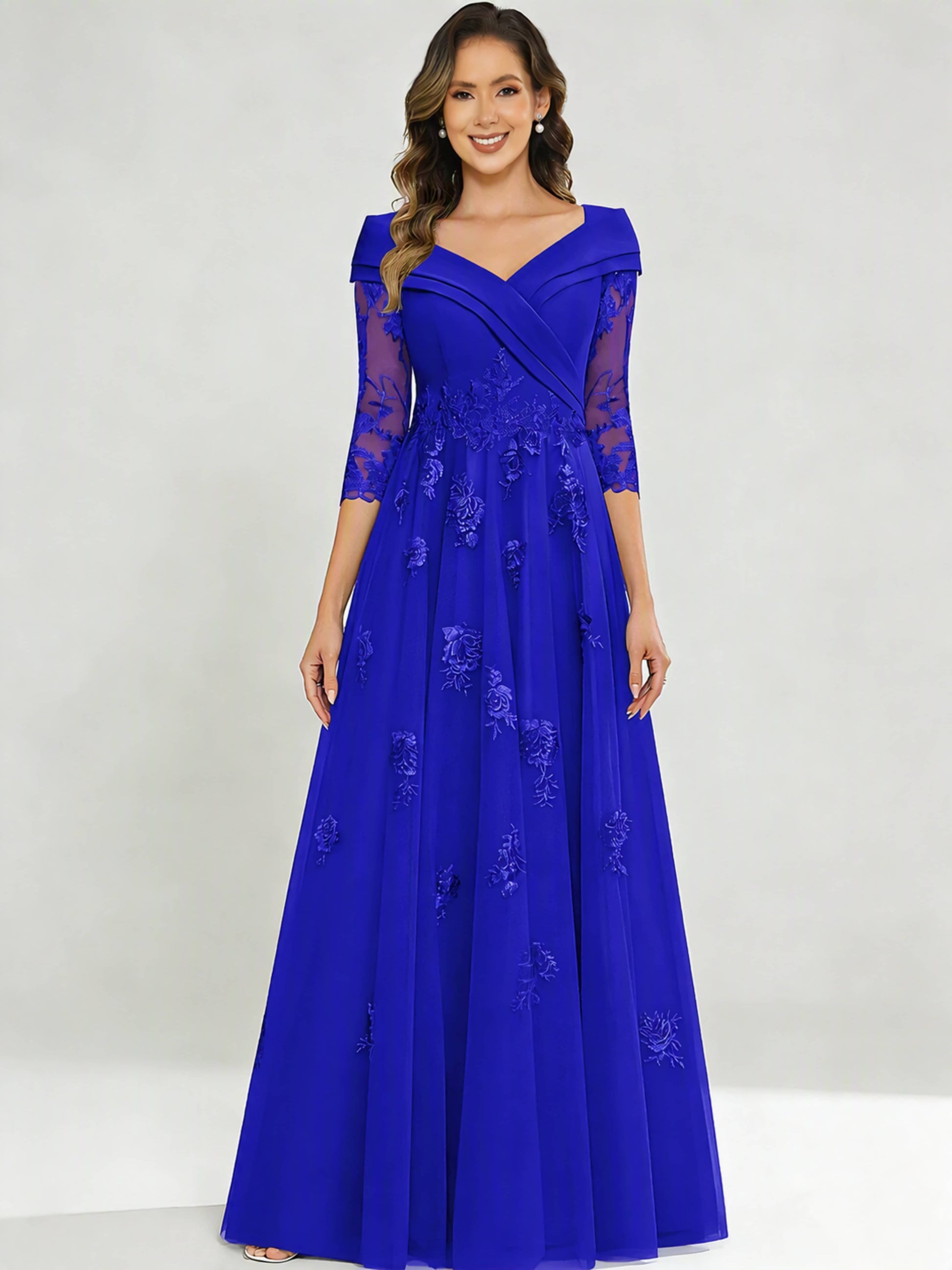 Tulle Chiffon Dressy Mother of The Bride Dresses for Women