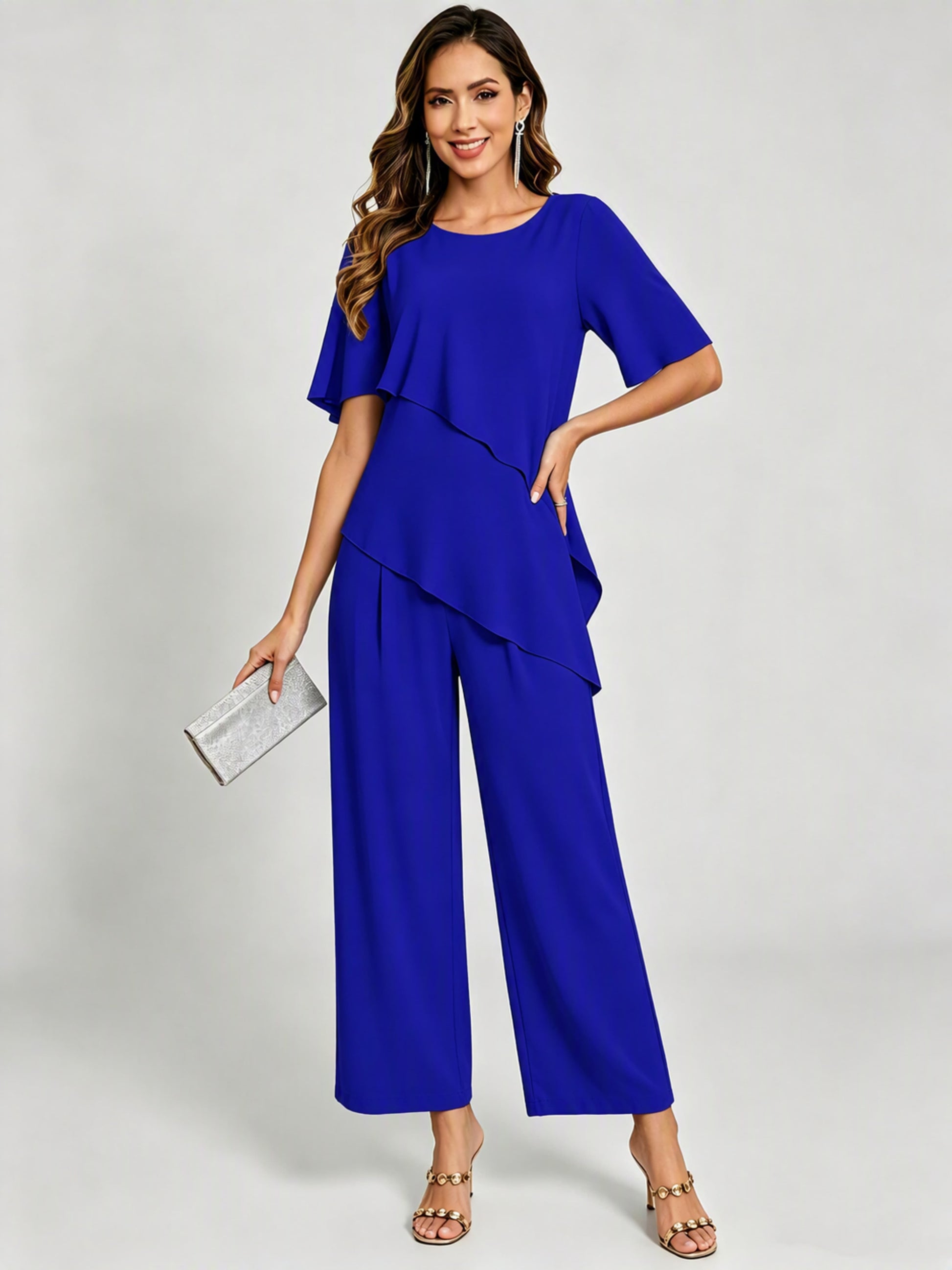 2 Pieces Mother of The Bride Pant Suits for Women Wedding