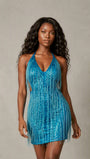 Sequin Mini Dress Sparkly Fringe Party Homecoming Dresses