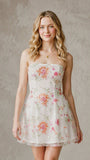 Strapless Sequin Sparkly A-Line Mini Homecoming Dress