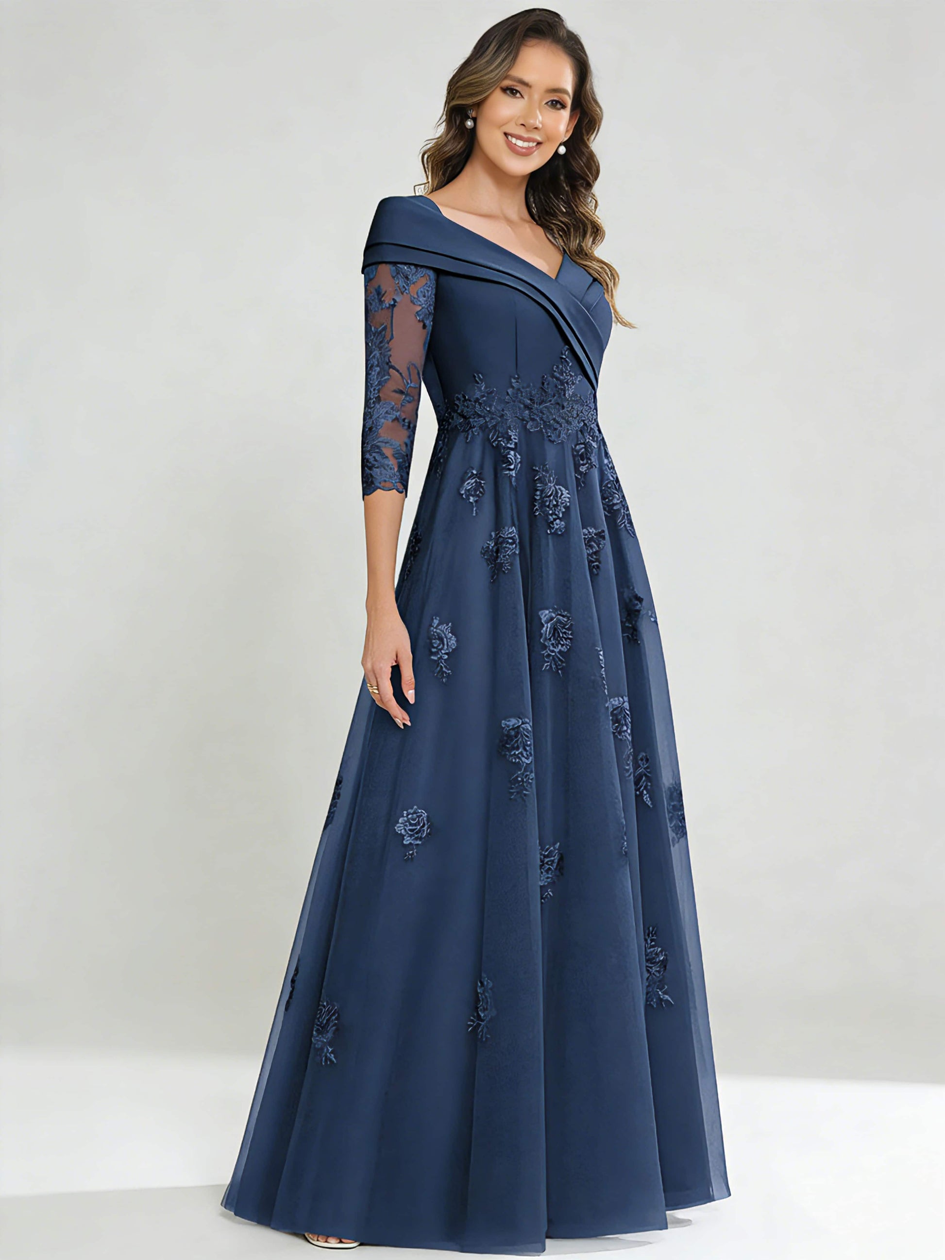 Tulle Chiffon Dressy Mother of The Bride Dresses for Women