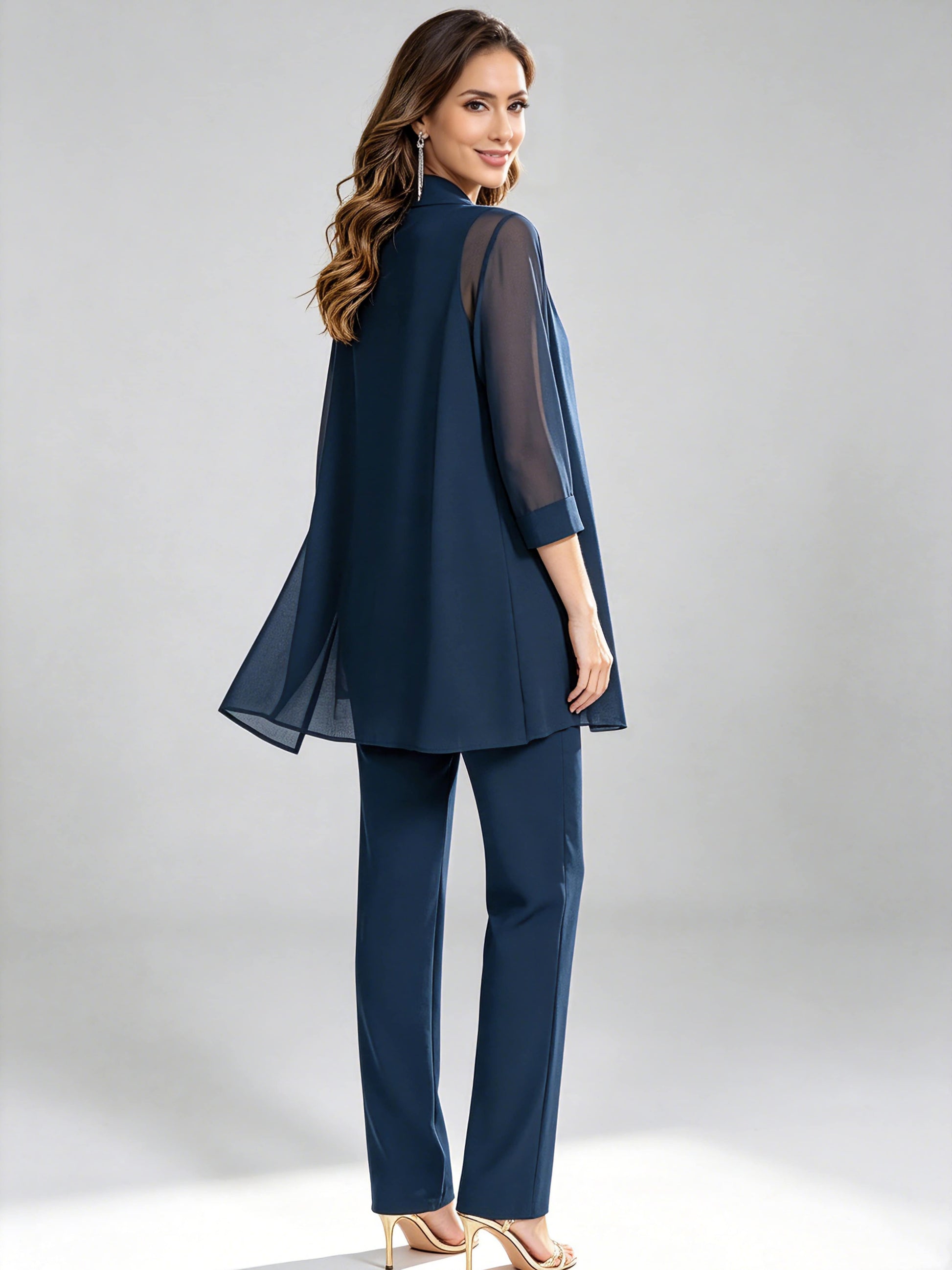 3 Pieces Mother of The Bride Pantsuits Formal Dressy Outfit
